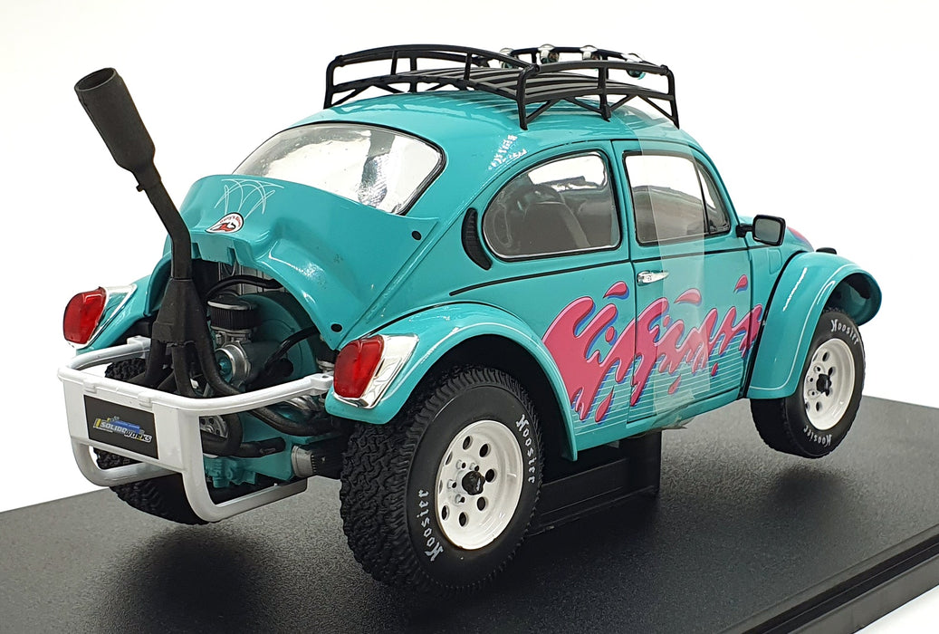 Solido 1/18 Scale Diecast S1809604 - Volkswagen Beetle Buggy Baja - Green/Pink
