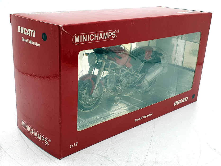 Minichamps 1/12 Scale 122 120100 - Ducati Monster Motorbike - Red