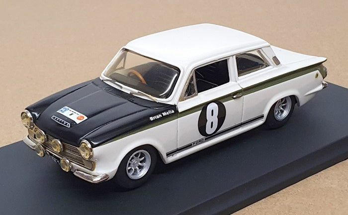 SMTS 1/43 Scale RL91B - Ford Lotus Cortina #8 Clark/Melia - White/Green/Black