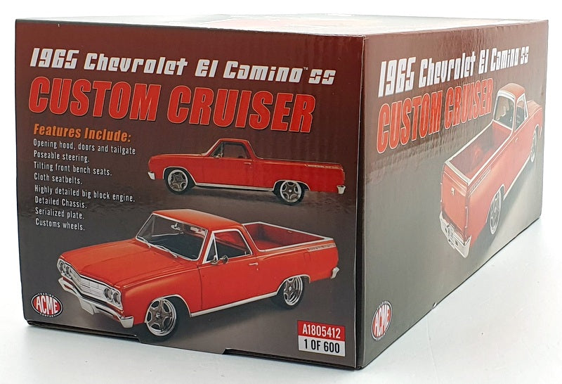 Acme 1/18 Scale Diecast A1805412 - 1965 Chevrolet El Comino SS Custom Cruiser