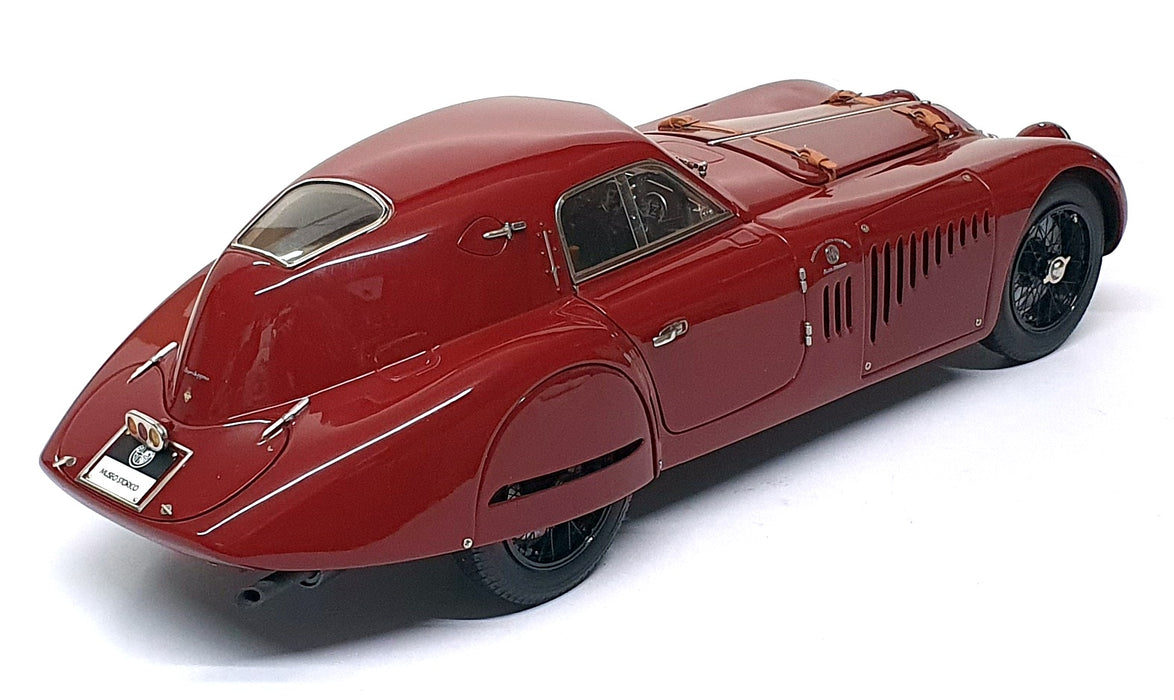 CMC 1/18 Scale M-107 - 1938 Alfa Romeo 8C 2900B Special Touring Coupe - Burgundy