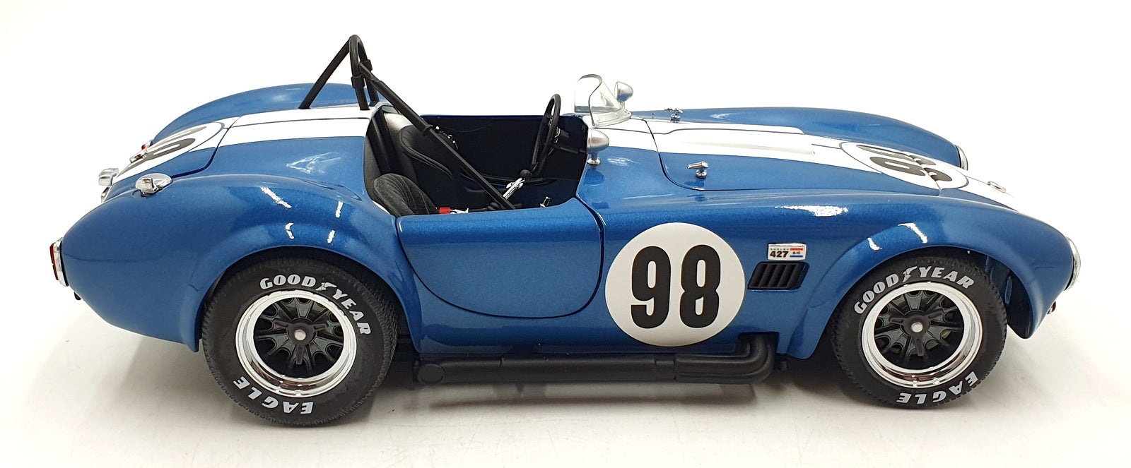 Kyosho 1/18 Scale Diecast 08015CS - Shelby Cobra 427 S/C Racing #98 Blue