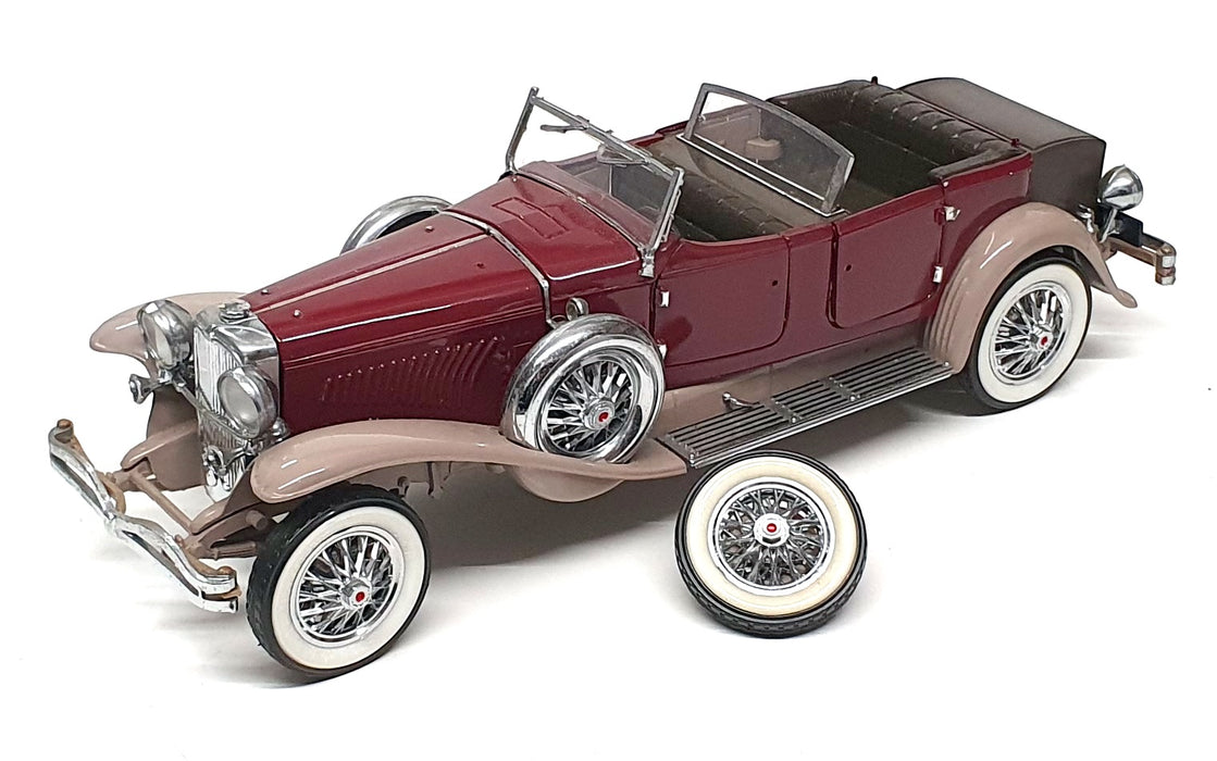 Franklin Mint 1/24 Scale 31025F - 1930 Duesenberg J Derham - Maroon/Beige