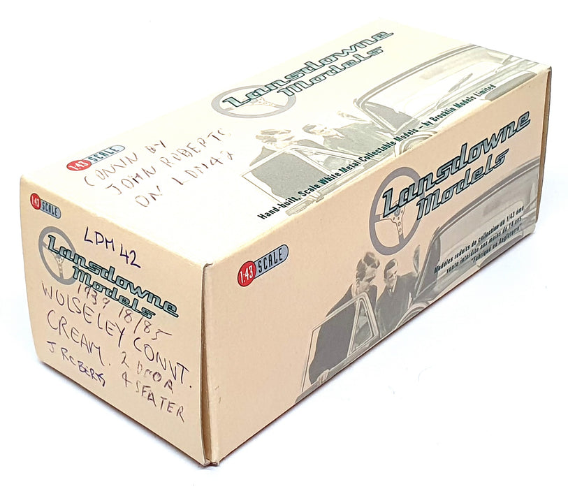 Lansdowne Models 1/43 Scale LDM42 - 1939 Wolseley 18/85 Series III J. ROBERTS