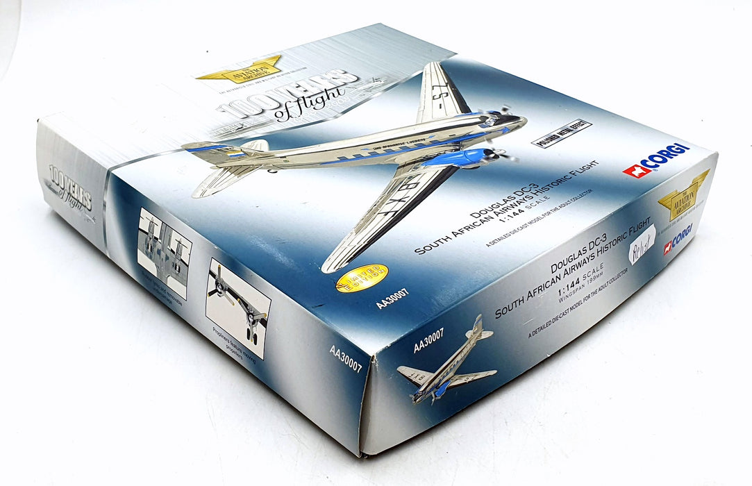 Corgi 1/144 Scale AA30007 - Douglas DC-3 - South African Airways Historic