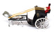 Budgie Appx 12cm Long Diecast 100 - Horse Drawn Hansom Cab - Silver/Black