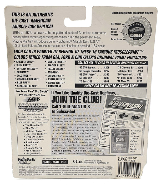 Johnny Lightning 1/64 Scale 200-180 Muscle Cars USA - 1971 Plymouth "Hemi Cuda"