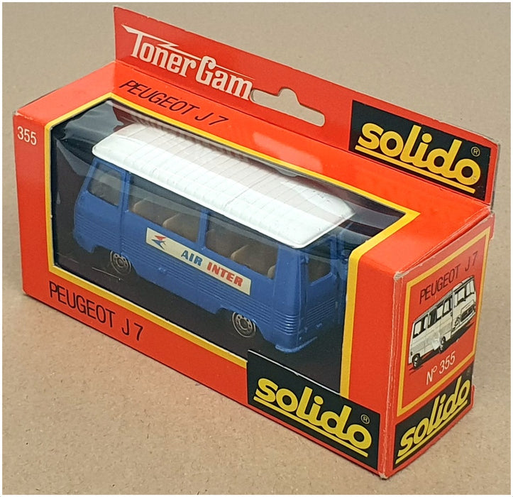 Solido 1/50 Scale 355 - Peugeot J7 Mini Bus Air Inter - Blue/White