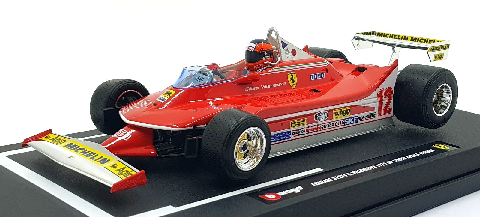 Burago 1/18 Scale Diecast 18-16814 Ferrari 312 T4 #12 Monaco GP 1979 Villeneuve