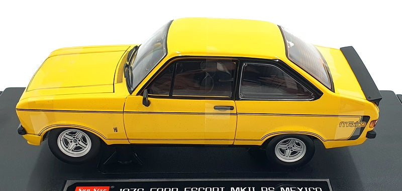 Sun Star 1/18 Scale 4632R - 1976 Ford Escort MKII RS Mexico - Signal Yellow