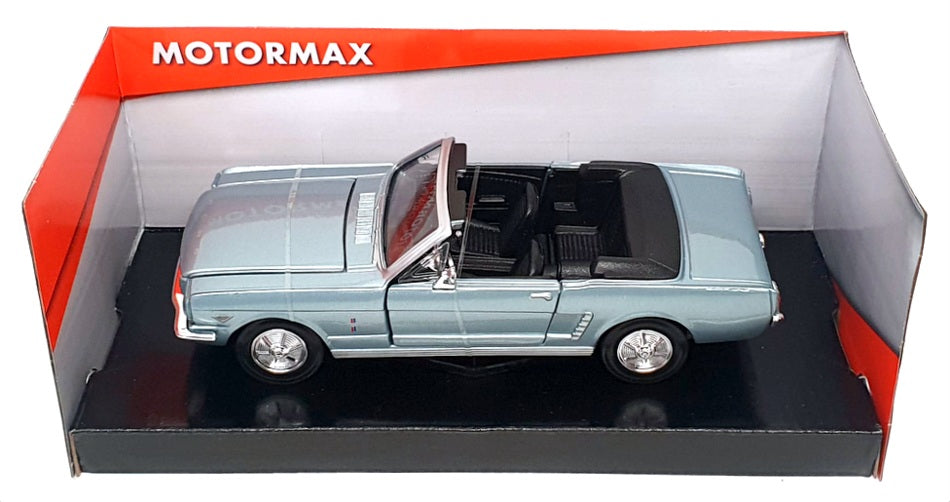 Motor Max 1/24 Scale Diecast 73212 - 1964 ½ Ford Mustang - Met Lt Blue
