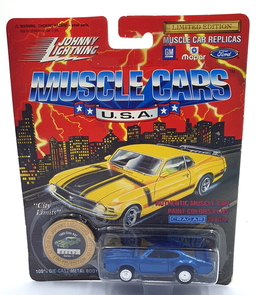 Johnny Lightning 1/64 Scale 200-210 Muscle Cars 1969 Olds 442 - Blue