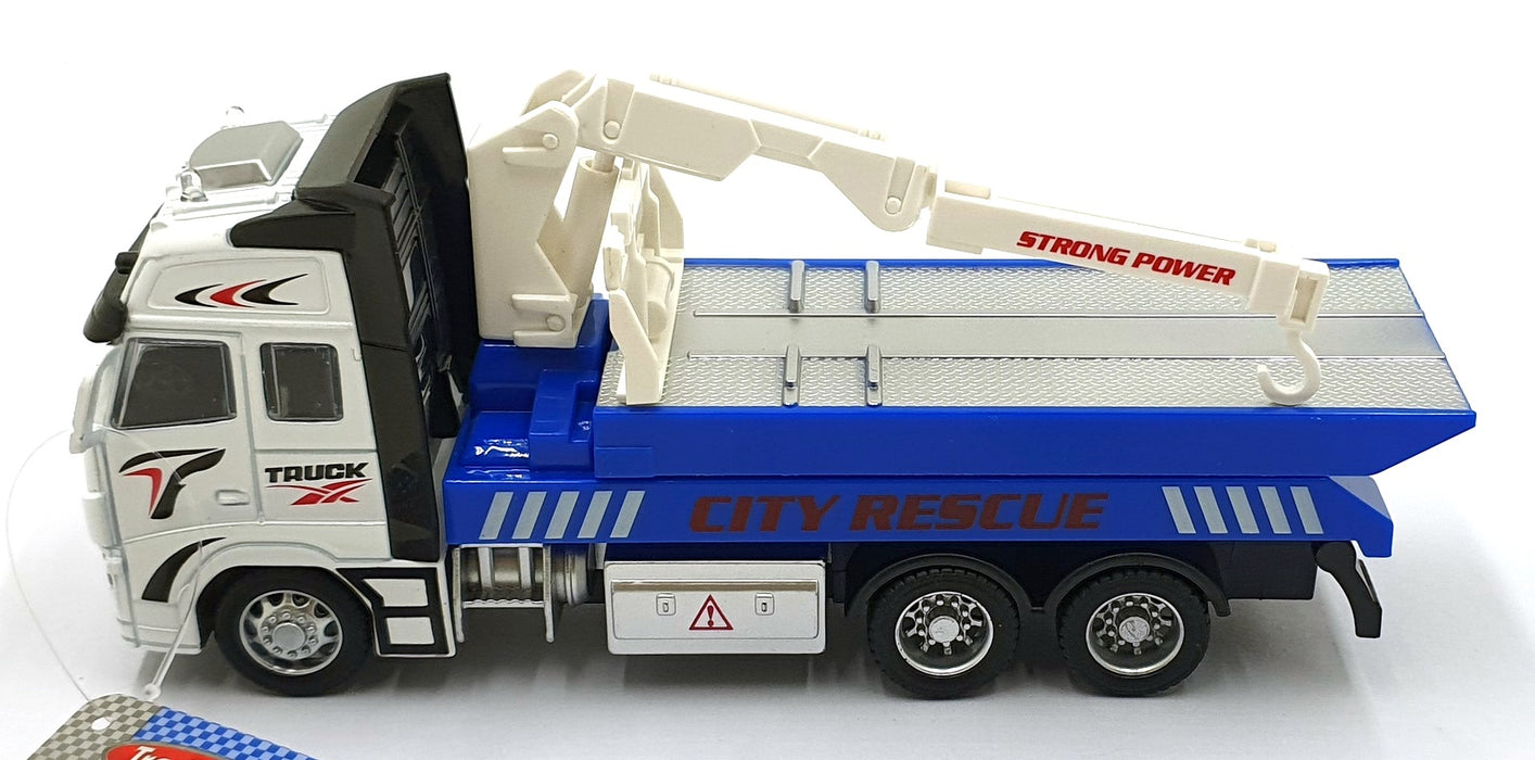 TranzMasters 20cms Pull Back and Go TY1003 - Truck with Crane Rescue Vehicle