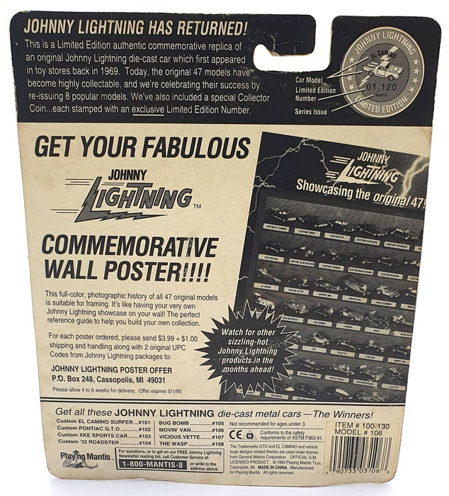 Johnny Lightning 1/64 Scale 100-130 - The Challengers Movin' Van - Maroon