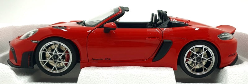 Norev 1/18 Scale Diecast 187271 - 2023 Porsche 718 Spyder RS - Red