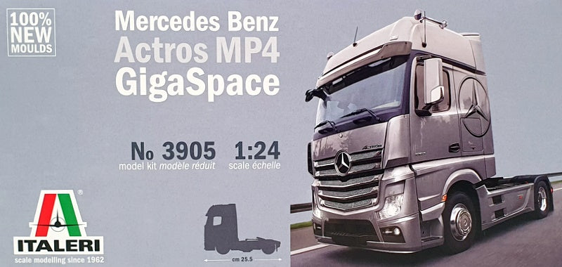 Italeri 1/24 Scale Kit 3905 - Mercedes Benz Actros MP4 Truck 2 Version Decals