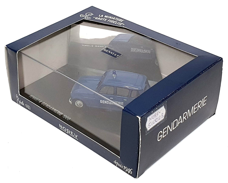 Norev 1/43 Scale Diecast 510023 - 1968 Renault 4 Gendarmerie - Blue