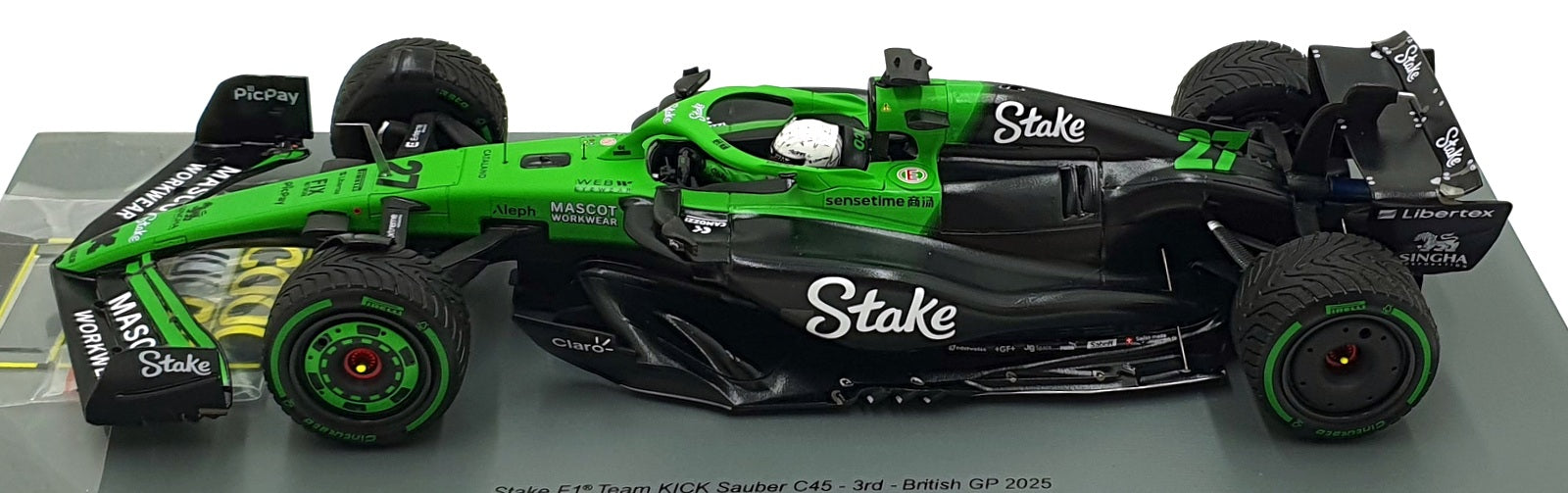 Spark 1/18 Scale 18S1012 - Stake F1 Team Kick Sauber C45 #27 3rd British GP 2025