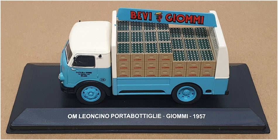 Altaya 1/43 Scale 19624Q - 1957 OM Leoncino Truck Portabottiglie - Blue/White