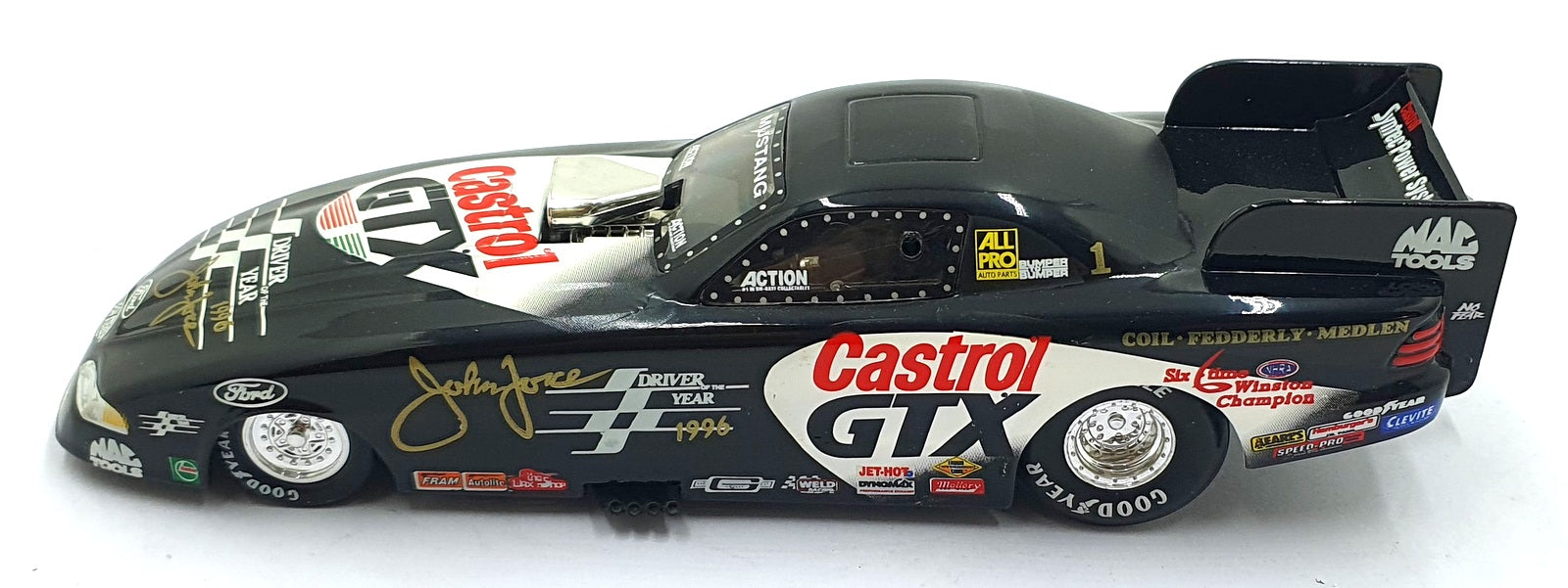 Action 1/24 Scale Diecast W249729254-1 - Mustang Funny Car Dragsters 1997 Force