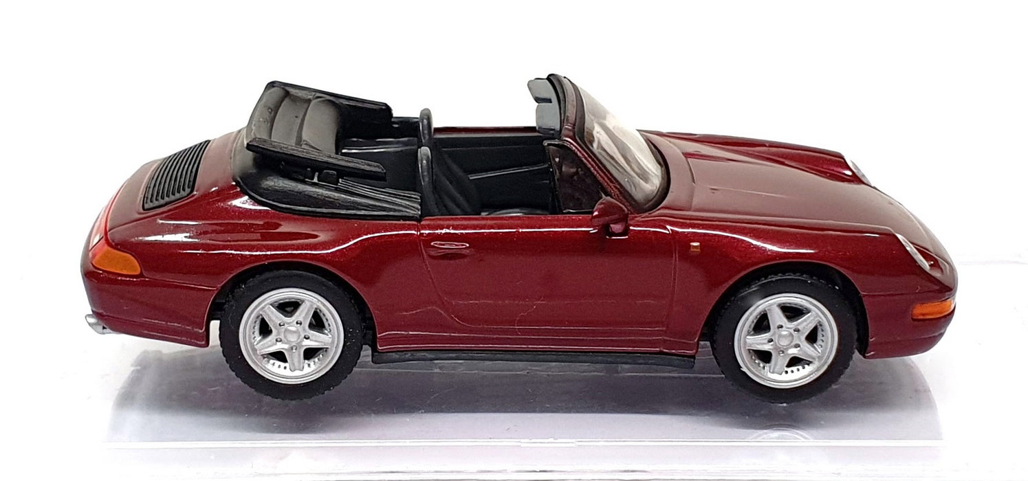 DeAgostini 1/43 Scale PCC95 - 1995 Porsche 911 Carrera Cabrio - Burgundy