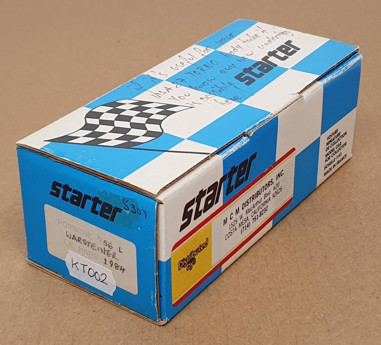Starter 1/43 Scale Built Kit KT002 - Porsche 956 Warsteiner 1984 #9 Brun/Bayern