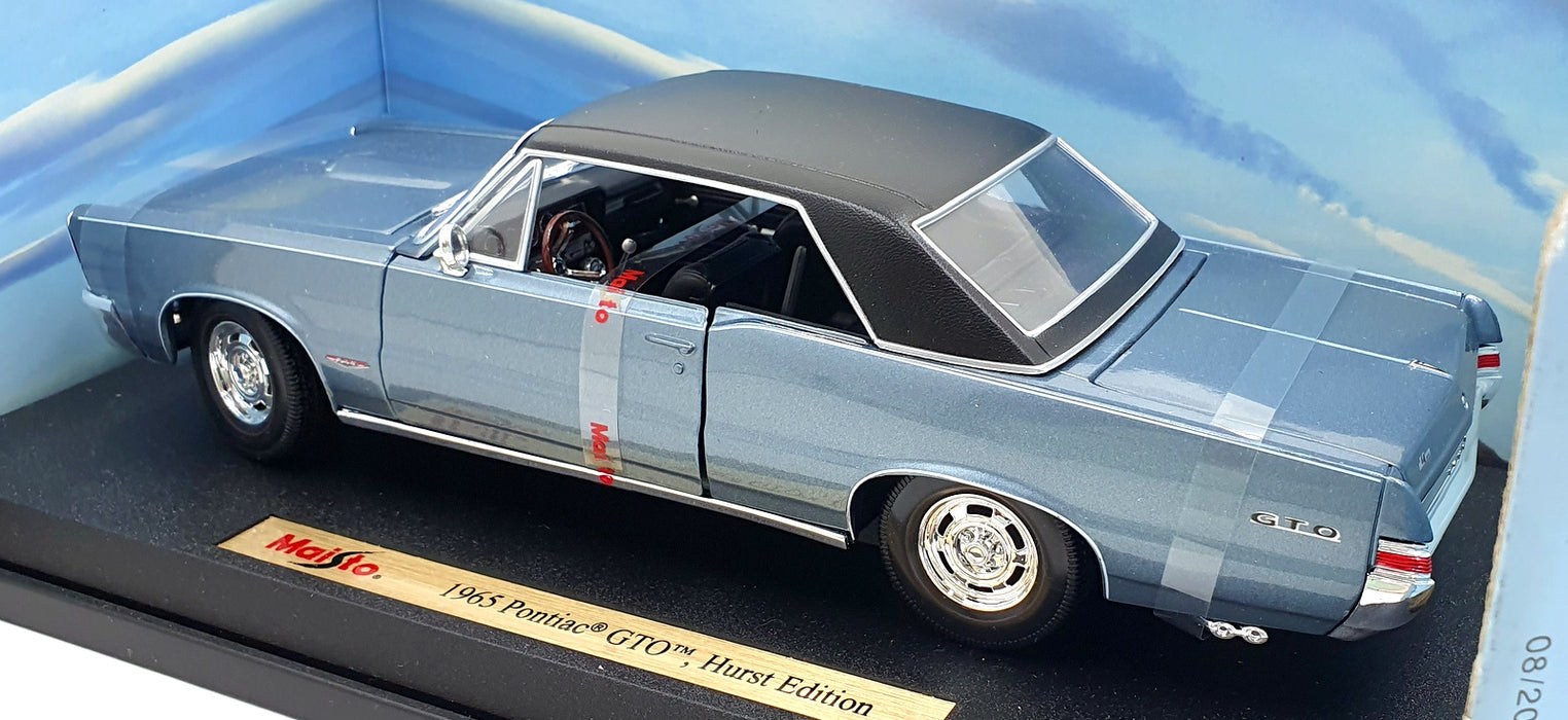 Maisto 1/18 Scale Diecast 46629 - 1965 Pontiac GTO Hurst Edition - Blue/Black
