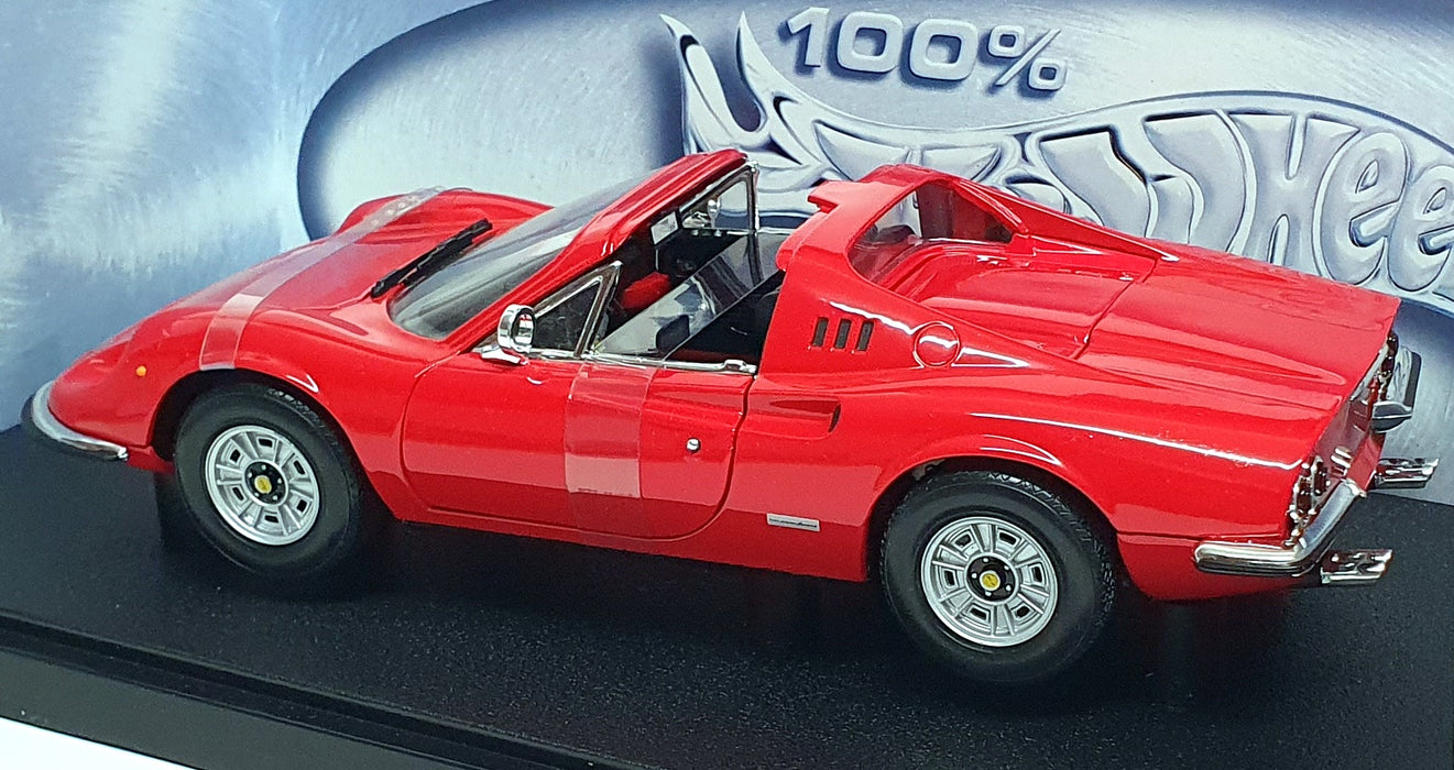 Hot Wheels 1/18 Scale Diecast 54601 - Ferrari Dino 246 GTS - Red