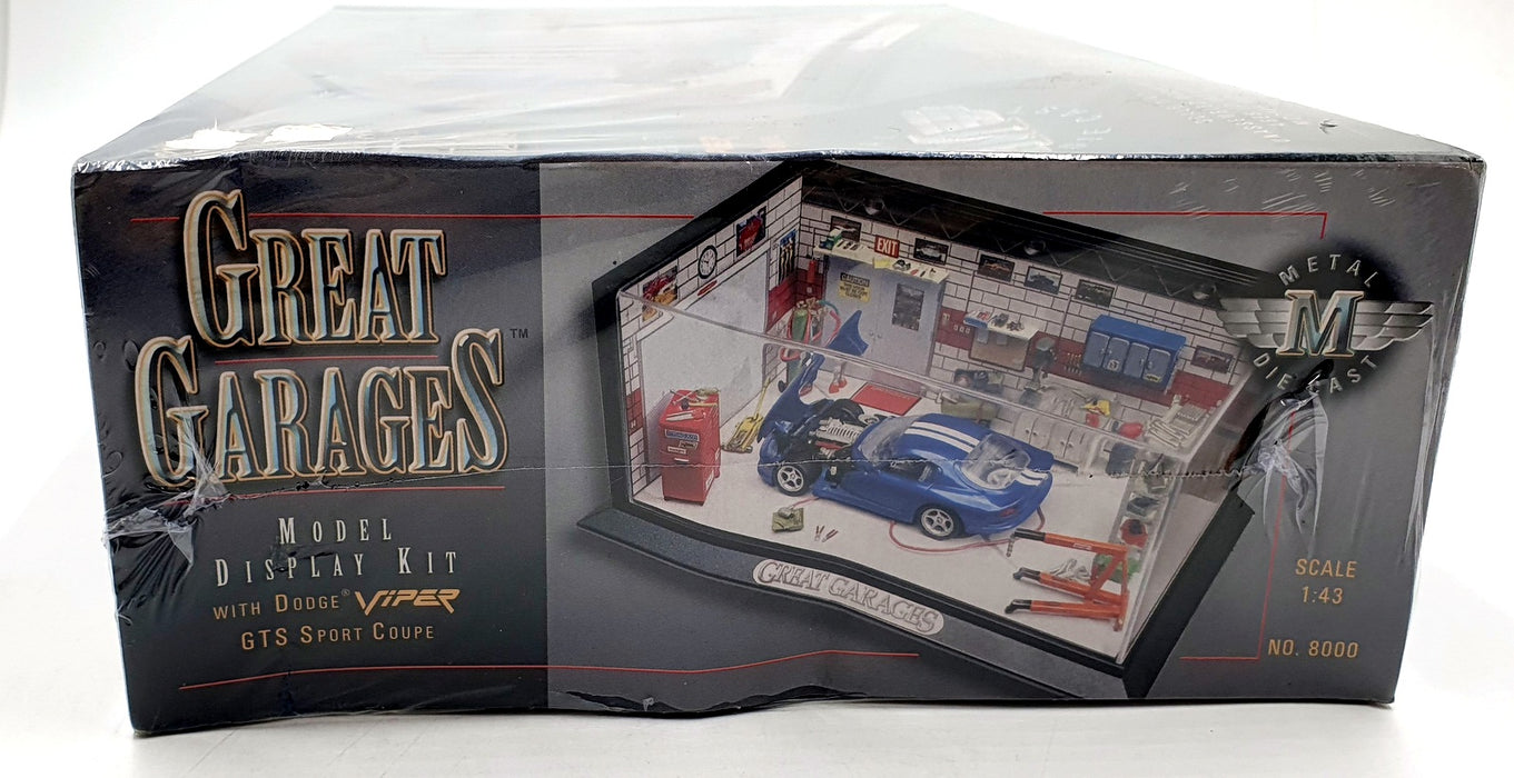 Estes 1/43 Scale 8000 - Great Garages Model Display Kit With Dodge Viper - Blue