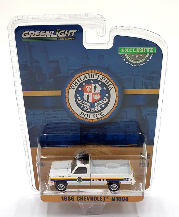 Greenlight 1/64 Scale 30241 - 1986 Chevrolet M1008 Philadelphia Police PickUp