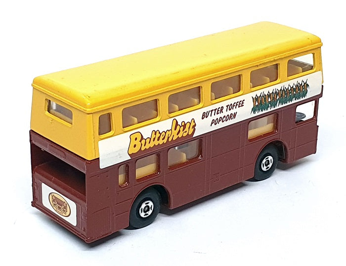 Matchbox 12cm Long Diecast K-15 - Daimler Bus Butterkist - Yellow/Brown