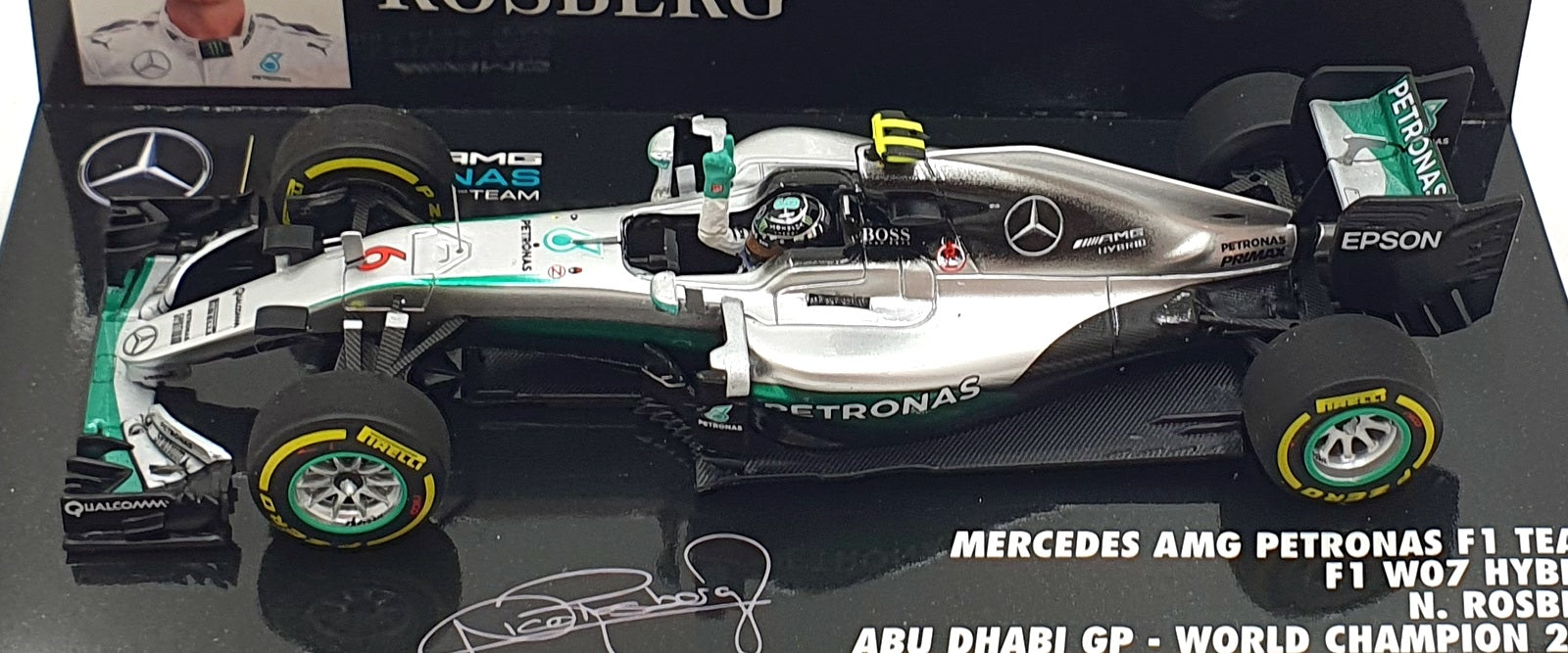 Minichamps 1/43 Scale 417 160706 Mercedes AMG Petronas F1 #6 W07 Hybrid WC 2016