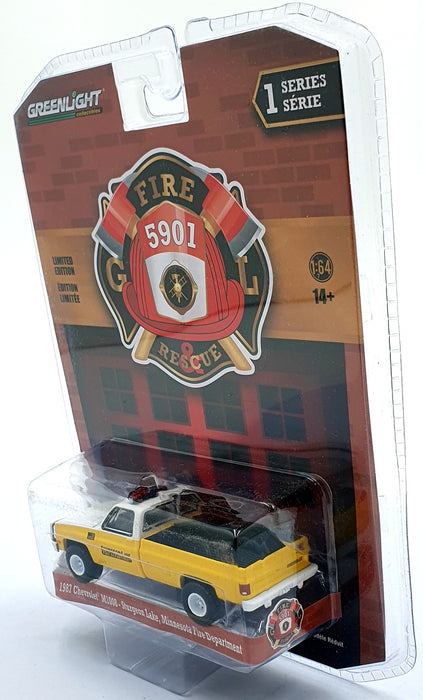 Greenlight 1/64 Scale 67010-C 1987 Chevrolet M1008 Fire Department Car