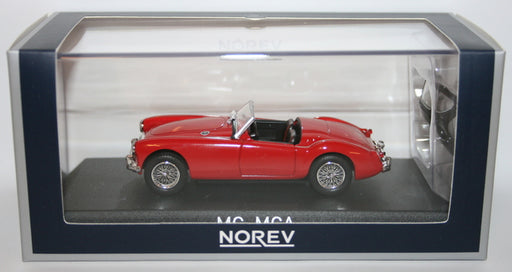 Norev 1/43 Scale Metal Model - 370022 - 1956 MG MGA Roadster - Orient Red