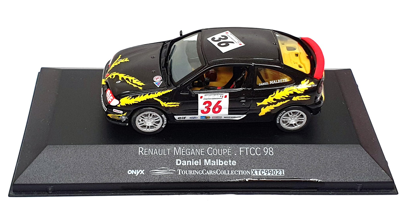 Onyx 1/43 Scale XTC99021 - Renault Megane #36 FTCC 98 D. Malbete - Black