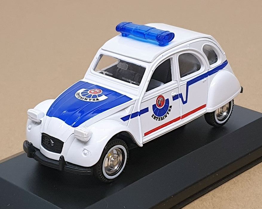 Guisval Appx 11cm Long GV02W - Citroen 2CV6 Spain Police - White/Blue
