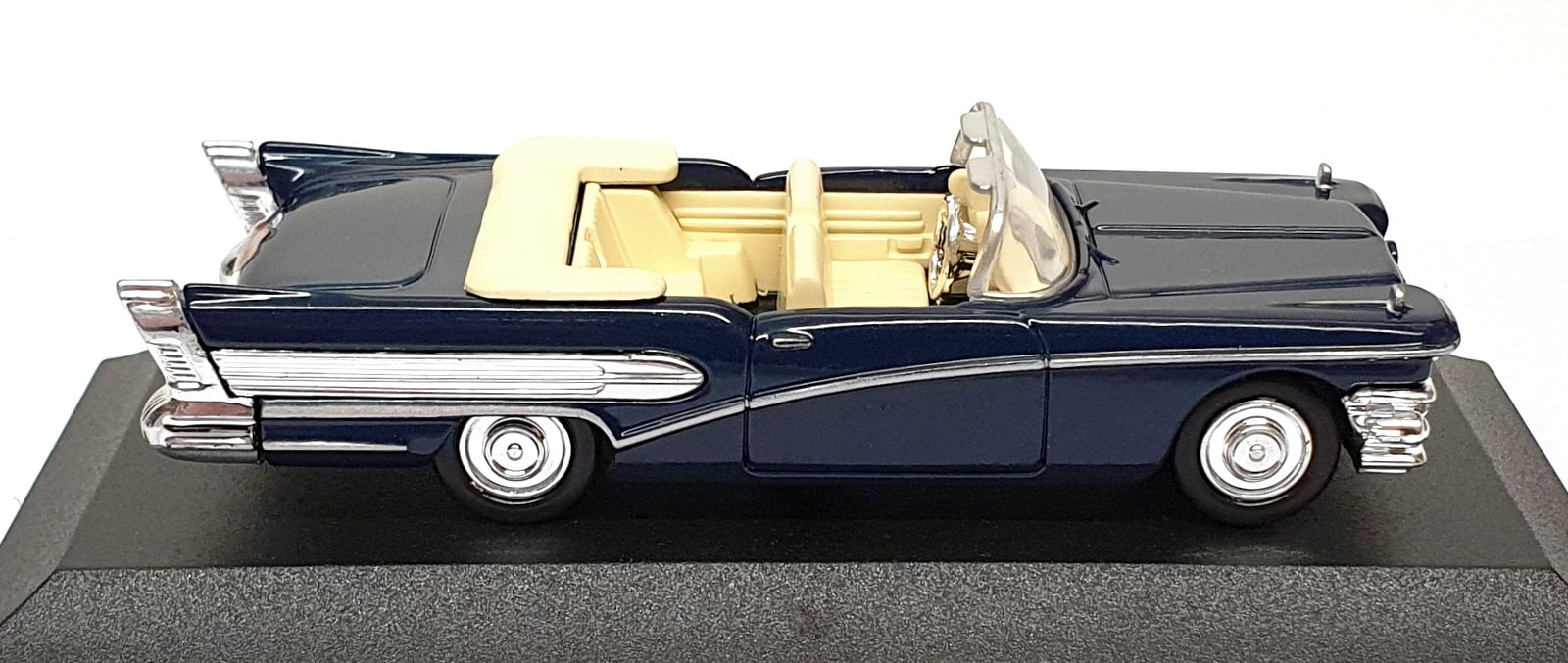 NewRay 1/43 Scale Diecast 48706 - 1958 Buick Convertible - Dk. Blue