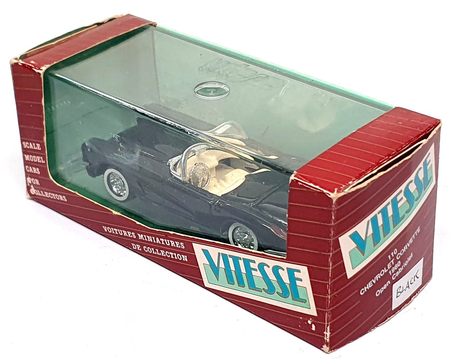 Vitesse 1/43 Scale 110 - 1960 Chevrolet Corvette Open Cabriolet - Black