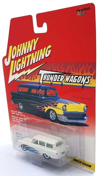 Johnny Lightning 1/64 Scale 457-01 Thunder Wagon Custom Rambler Wagon - White