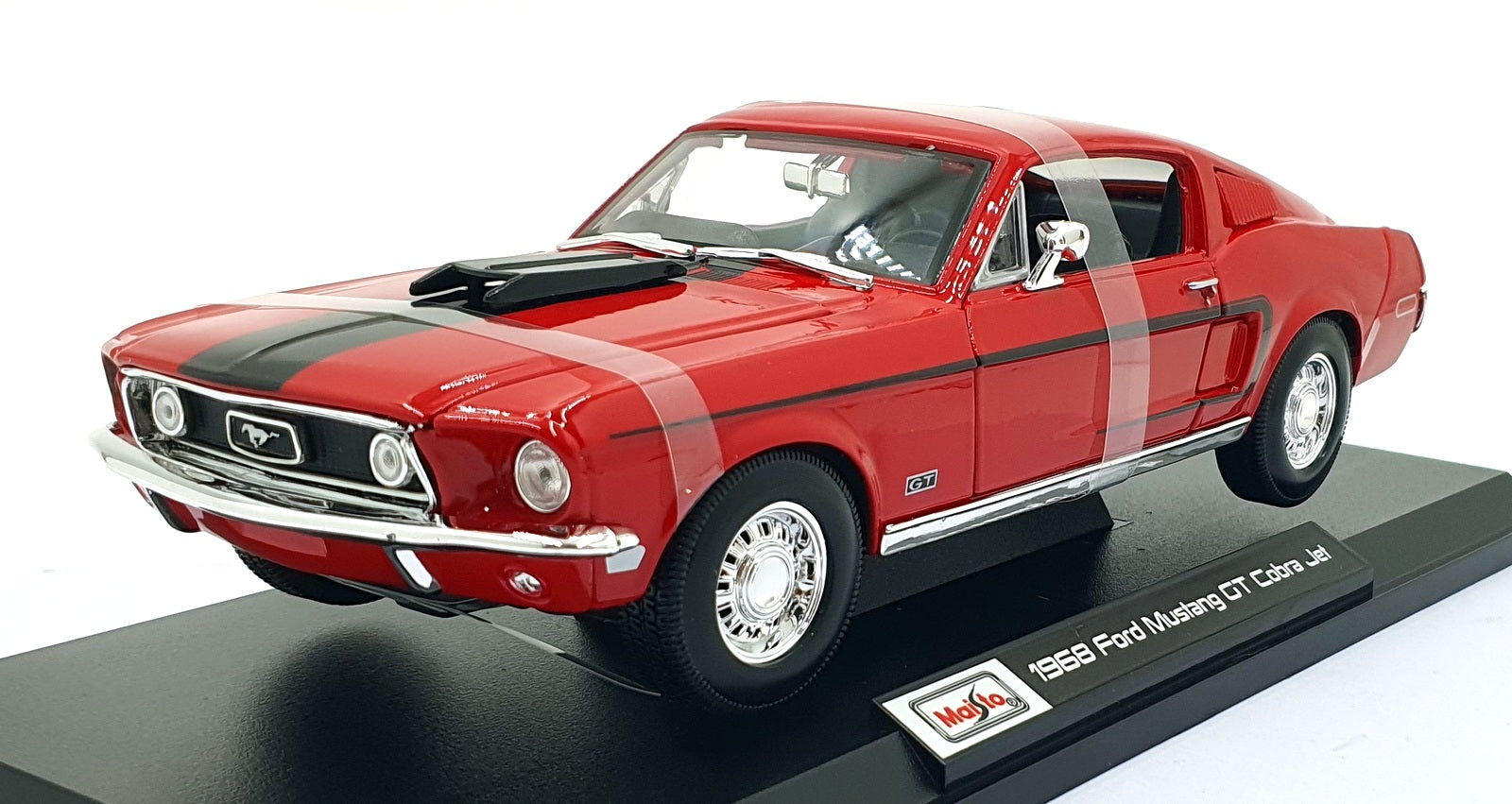 Maisto 1/18 Scale Diecast 46629 - 1968 Ford Mustang GT Cobra Jet - Red