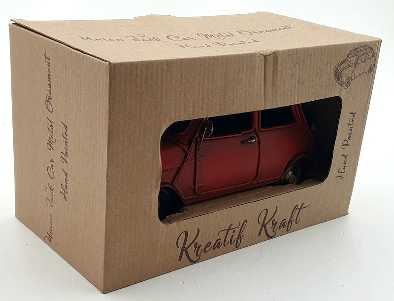 Kreatif Kraft Tin Plate Metal 84101 - Union Jack Car Ornament - Red/Union Jack