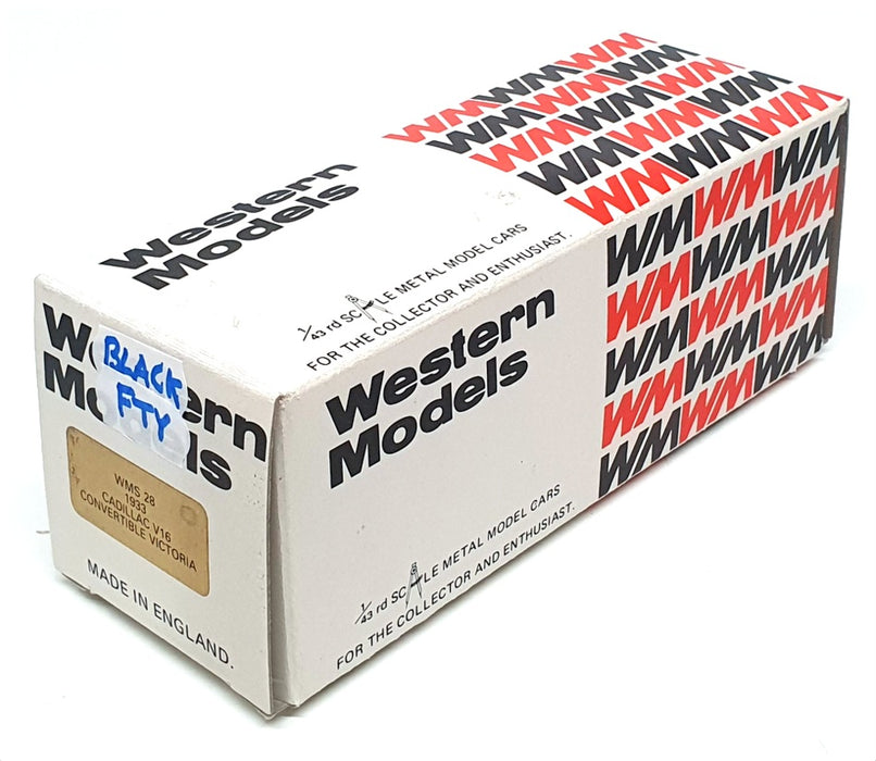 Western Models 1/43 Scale WMS28 - 1933 Cadillac V16 Victoria - Black