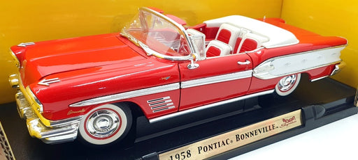 Road Signature 1/18 Scale Diecast 92438 - 1958 Pontiac Bonneville - Red