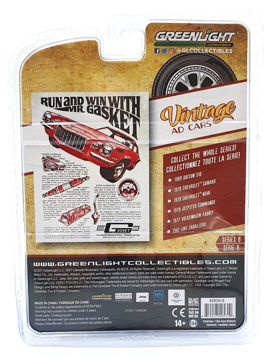 Greenlight 1/64 Scale 39090-B - 1970 Chevrolet Camaro - Red