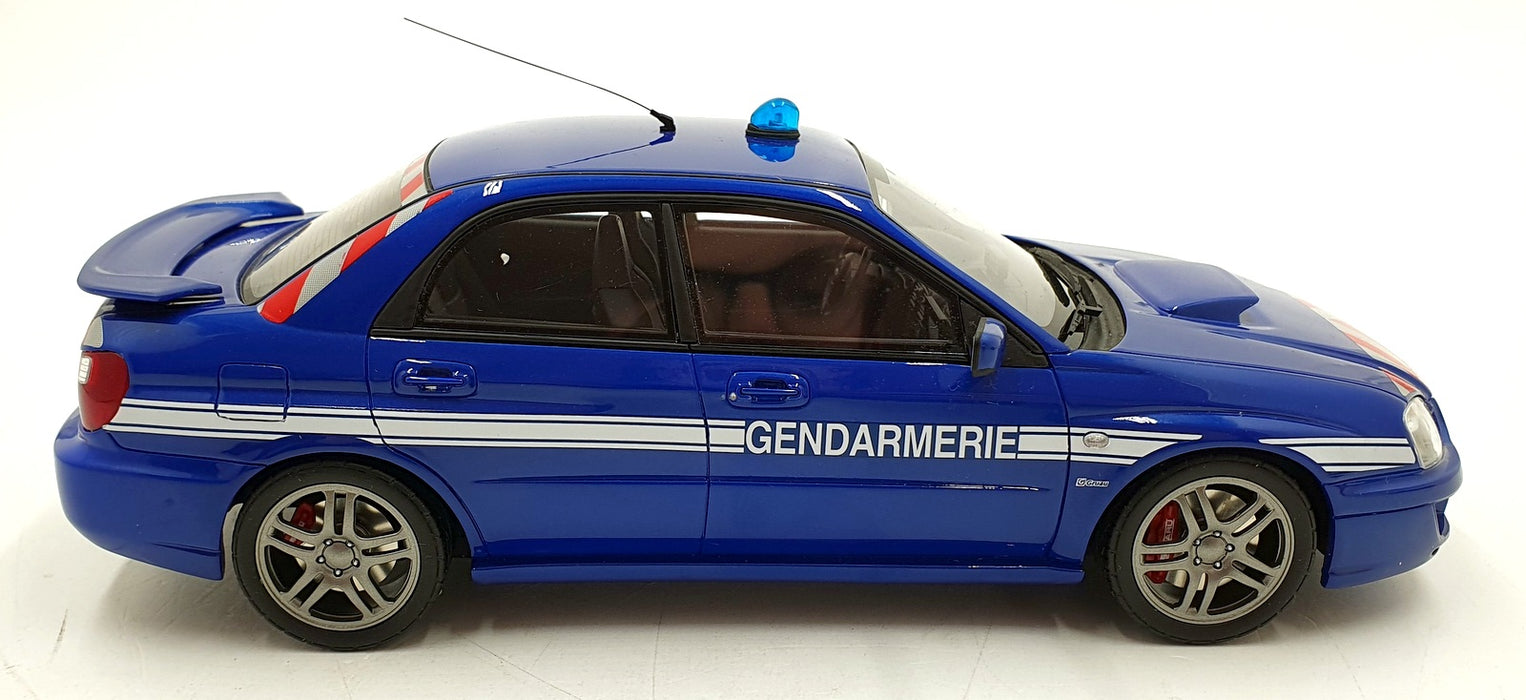 Otto Mobile 1/18 Scale OT948 - Subaru Impreza WRX Gendamerie - Blue/White