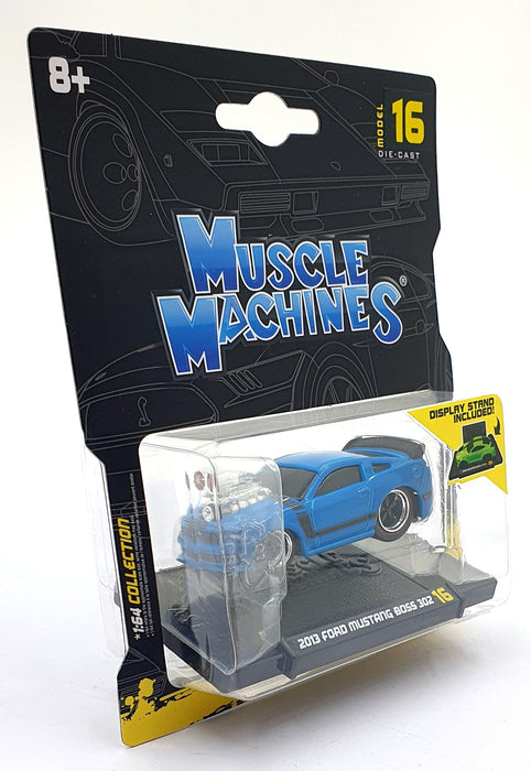 Muscle Machines 1/64 Scale 15526 - 2013 Ford Mustang Boss 302 - Blue
