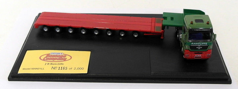 Oxford Diecast 1/76 Scale MAN01LL - MAN Truck - JB Rawcliffe