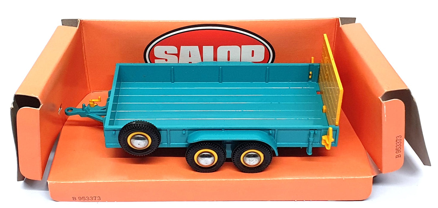 Britains Farm 1/32 Scale 9533 - Salop Low Loader - Turquoise/Yellow