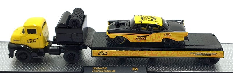 Castline M2 Machines 1/64 Scale F R59 -'56 Ford COE & '57 Fairlane 500 - ACCEL