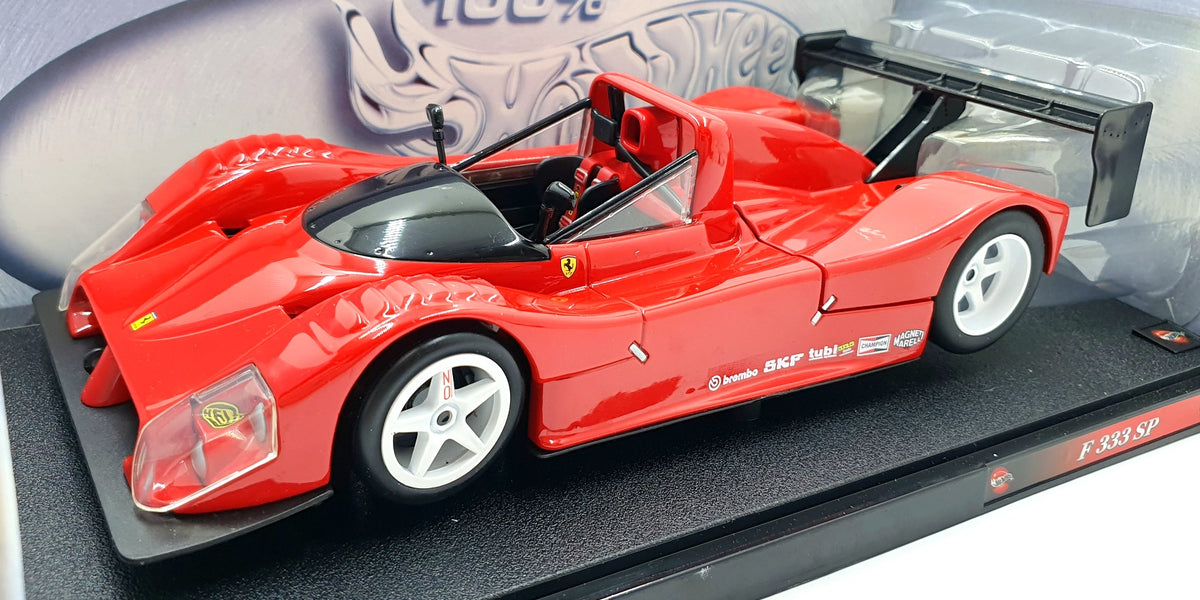 Hot Wheels 1/18 Scale Diecast 29230 - Ferrari 333 SP - Red/Black